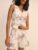 White Floral Linen-Blend Pleated Tailored Suki Shorts