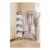 White Freestanding Portable Metal Clothes Closet with Storage Basket