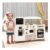 White Gymax Play Kitchen with Ice Maker and Dishwasher 3