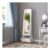White HOMCOM LED Mirrored Jewelry Cabinet Armoire Floor Standing Organizer