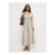 White Jacquard Striped Midi Dress