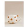 White Pumpkin Embossed Mug