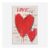 White & Red Heart Theme Wall Art 47x31cm