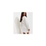 White Satin Cowl Back Mini Dress