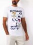 White Scotland Never Quits Football Graphic T-Shirt – Various Sizes. Free C&C