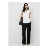 White Sleeveless Clipper Shirt