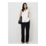 White Sleeveless Clipper Shirt