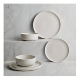 White Stacking 12 Piece Dinner Set