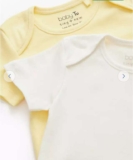White & Yellow Short Sleeve Bodysuit 5 Pack Newborn – 6-9 months Free C&C