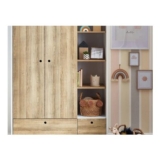 White/Wood Effect Parker Kids Wardrobe