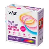 WiZ Smart Flex LED Strip Light, 5m, 16 Million Colours, Dynamic Light Scenes, Wi-Fi, Voice/App Control (Prime Day Deal)