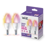 WiZ Smart Light Bulbs, E14 Base, 2-Pack