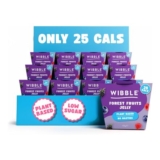Wibble Jelly Pots, Forest Fruits, 12 Pack, Plant Based, 25 Cals, Low Calorie,