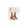 Wide Fit Faux Suede Light Brown Block Heel Mules