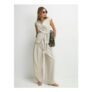 Wide Leg Trousers with Cotton