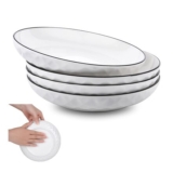 Wieat 8-Inch Ceramic Serving Dish 4-Piece, Microwave & Oven Safe