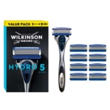 Wilkinson Sword Hydro 5 Mens Razor, 1 Reusable Handle 9 Blades Refills Pack – £8.88 / £7.95 S&S (Prime Deal)