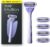 Wilkinson Sword Intuition Quattro Sensitive Skin Womens Razor Handle Plus 5 Blade Refills