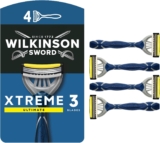 Wilkinson Sword Xtreme 3 Ultimate Mens Disposable Razors, Ultimate Addition to Wash Bags for Mens Grooming, Great Shavers for Routine Shaving, 4 Pack