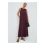 Wine Trapeze Maxi Dress