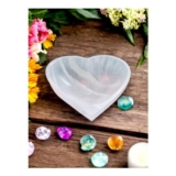 Wingardium Leviosa Selenite Heart Bowl: Charging Crystal, Handmade