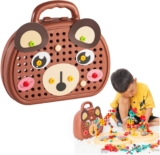 Winnsell Creativity Tool Box, DIY Puzzle Educational,203PCS Creative Engineering Building Blocks Learning Educational and Sensory Tool Electric Drill Toy Creative Building Toys