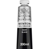Winsor & Newton – Oil Colour Paint – Winsor & Newton Winton Oil 200ml – Winsor and Newton – Winton Oil Colour – 200ml – Ivory Black (24)