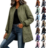 Winter Coats For Women Uk Lightweight Padded Coat Warm Quilted Jacket