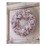 Winter Sparkle Pink Christmas Door Wreath