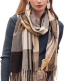 Winter Tartan Scarf Long Ladies Scarves Warm Tartan Check Wraps Women Long Plaid Scarves Tassel Shawl Stole Scarves Life Blanket Scarf