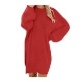 Winter Womens Jumper Dress, Long Sleeve, Knee-Length, Pockets, Oversize