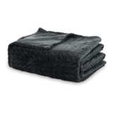 Winthome Soft Throw Blanket for Sofa Bed, Dark Grey 130x170cm