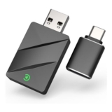 Wireless CarPlay & Android Auto Dongle, 2-in-1 USB Adapter (5GHz)
