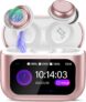 Wireless Sleep Earbuds with Smart Touch Screen, Bluetooth 5.4 Headphones In Ear with ENC Noise Cancelling Mic, 48H Sleep Headphones with 5 EQ Modes, HiFi Stereo IP7 Waterproof Mini Ear Buds, Rose Gold