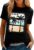 Women T-Shirt Summer Tops Sun Palm Tree Graphic T Shirts Ladies Casual Round Neck Short Sleeve Shirts Basic Loose Printed Tee Fashion Tunic Blouse