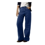 Womens Baggy Jeans Wide Leg Denim Dark Blue 3XL