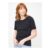 Womens Black Slim Fit Cotton T-Shirt