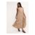 Womens Brown Gingham Halter Neck Midi Dress