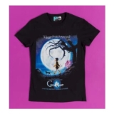 Womens Coraline Movie Poster Black Fitted T-Shirt