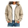 Womens Corduroy Zip-up Hoodie Jacket Windbreaker