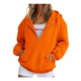 Womens Fleece Hoodies Zip up with Pockets, Cozy Oversized
