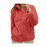 Womens Fleece Winter Jacket Full Zip Warm Soft Fluffy Coat