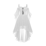 Womens Halloween Vampire Dress, Gothic Steampunk Victorian Corset XL White