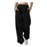 Womens Jogger Sweatpants with Pockets, High-Waisted, Black