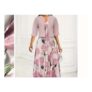 Womens Maxi Dress with Jacket Set Pink Floral