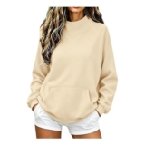 Womens Mock-Neck Sweatshirts Jumpers Hoodies Coats Jackets