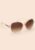 Womens Nude Transparent Square Sunglasses