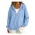 Womens Oversized Plain Hoodie Jacket with Pockets
