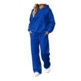 Womens Oversized Tracksuit Set Hoodie & Sweatpants, Wide-Leg Joggers