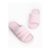 Womens Pink Gingham Open Toe Mule Slippers
